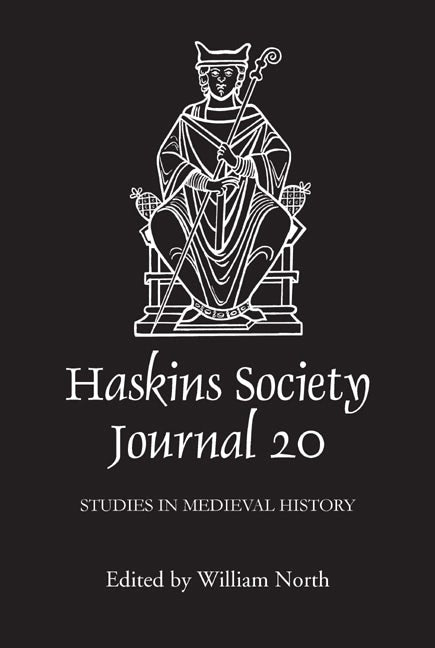 Book cover image for The Haskins Society Journal 20 ISBN: 9781843834892